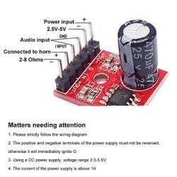 5128 Amplifier Board 5W Class D Digital Amplifier Board Mono Audio Module Low Distortion VS88715V